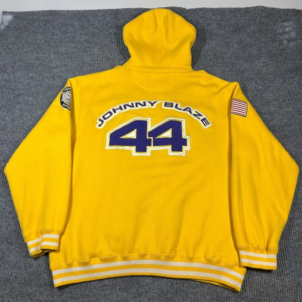 Johnny Blaze Hoodie Men's XL Los Angeles Lakers 44‎ Yellow Kobe Bryant Tribute